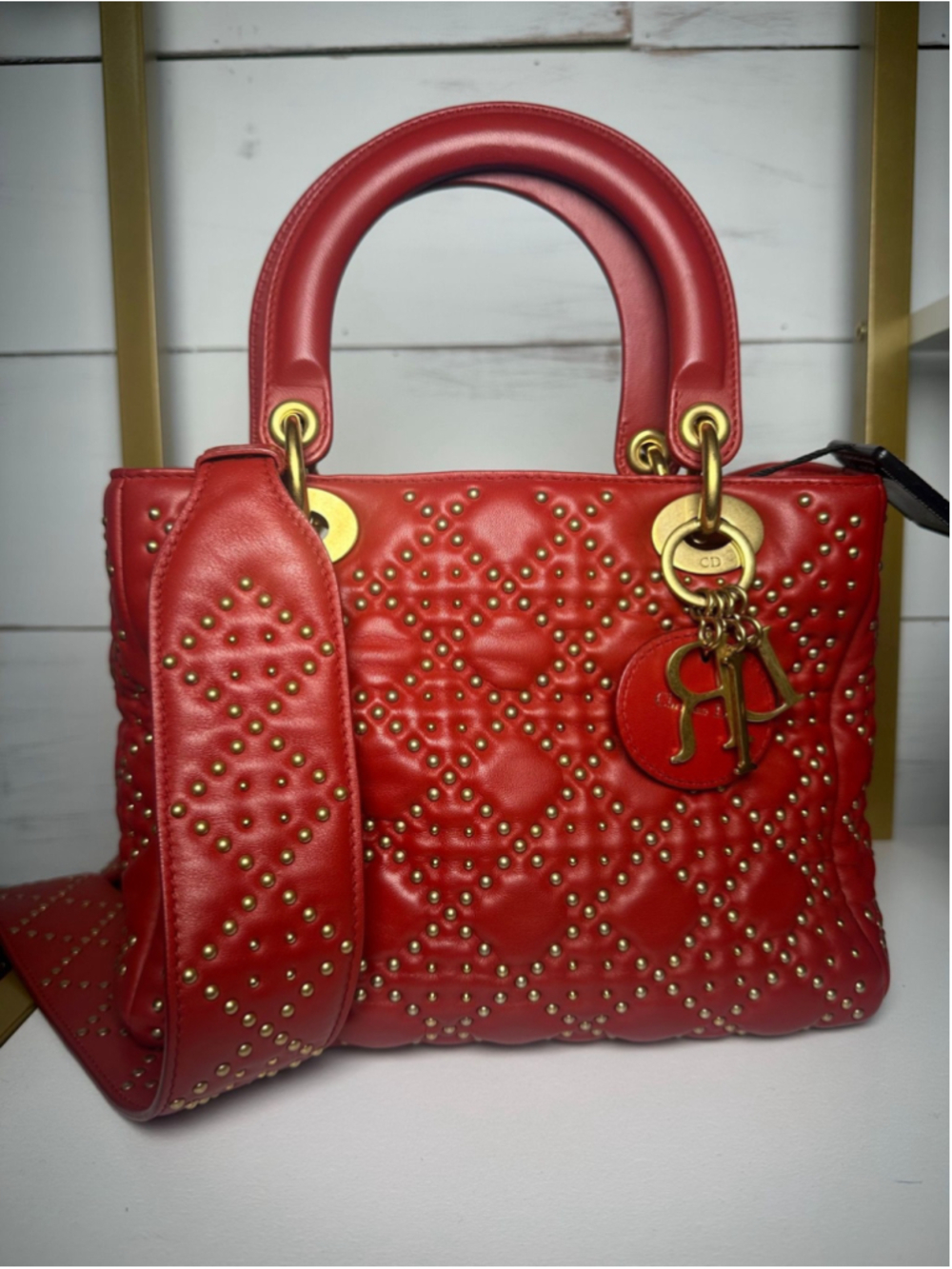 Christian Dior Lady Dior Studded